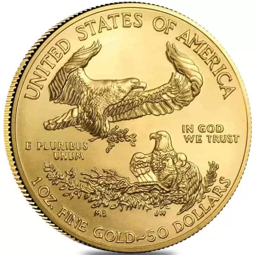 Gold & Silver Coins 1 oz US Mint American Gold Eagle $50