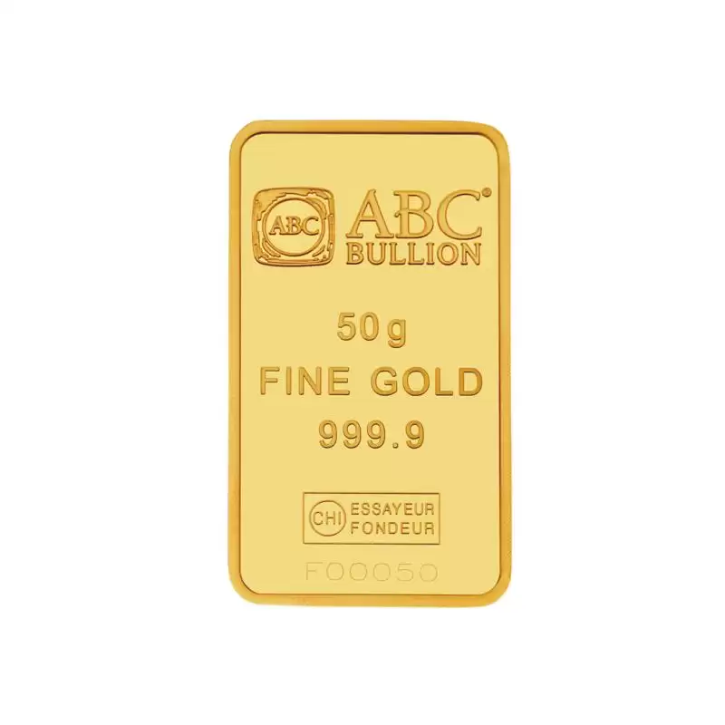  50g Gold ABC Bullion Minted Bar
