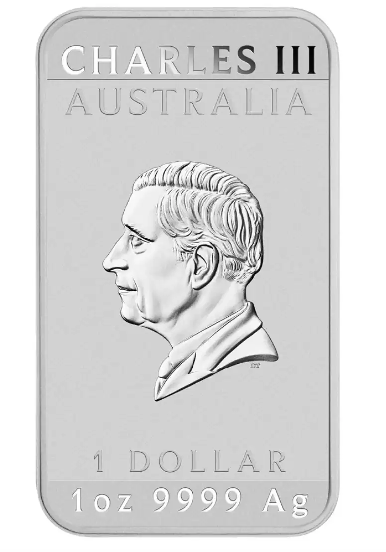  1oz Perth Mint Silver 2024 Dragon Rectangular Bullion Coin